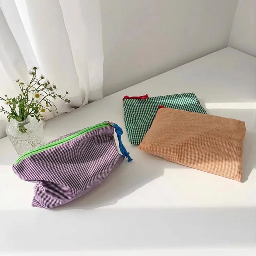 Scottish Makeup Bag for Girls Cubic Toiletry Beauty Bag Large Capacity Storage Bag with Hinge Makeup Bag with Lipstick