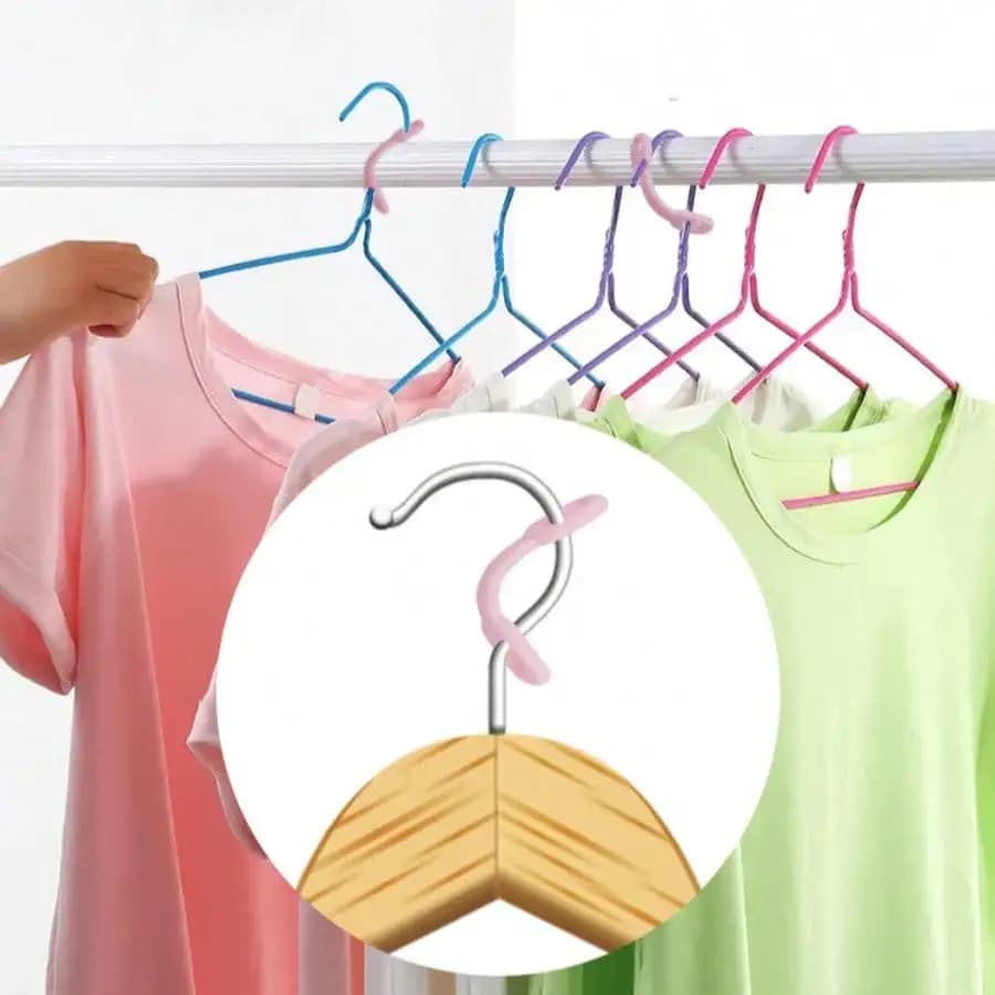 Hooks for windproof clothes Clips for anti-slip clothes hangers with silicone grips Fixing elements for exterior clothes drying rack