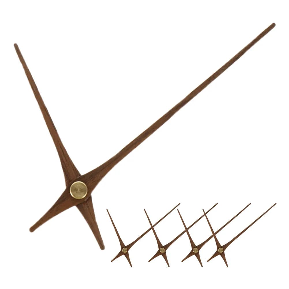 Set di 5 Lancette per Orologio in Legno, Design a Punto Croce, Alta Precisione, Kit di Ricambio Decorativo per Orologi da Parete, Casa e Ufficio