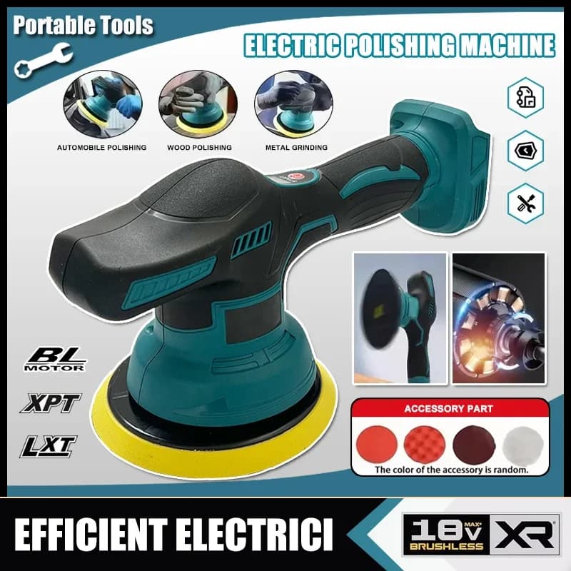 Lucidatrice per auto senza fili a 8 velocità, lucidatrice elettrica per ceratura e riparazione, lucidatrice wireless per batteria Makita 18V