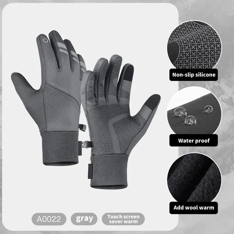 Guanti da pesca professionali autunno inverno Guanti da ciclismo in morbido pile caldo Guanti da pesca per escursioni sportive all'aria aperta antiscivolo durevoli