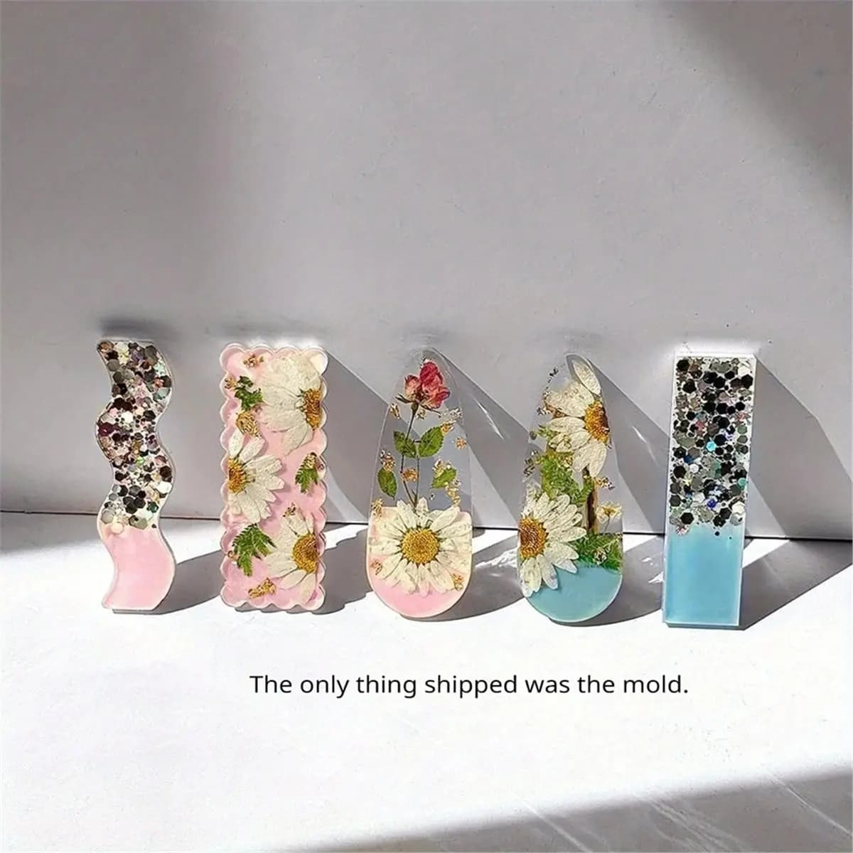 Home Tool Silicone Hair Clip Molds for Epoxy Resin, UV Resin Jewelry Making Kit with Accessories