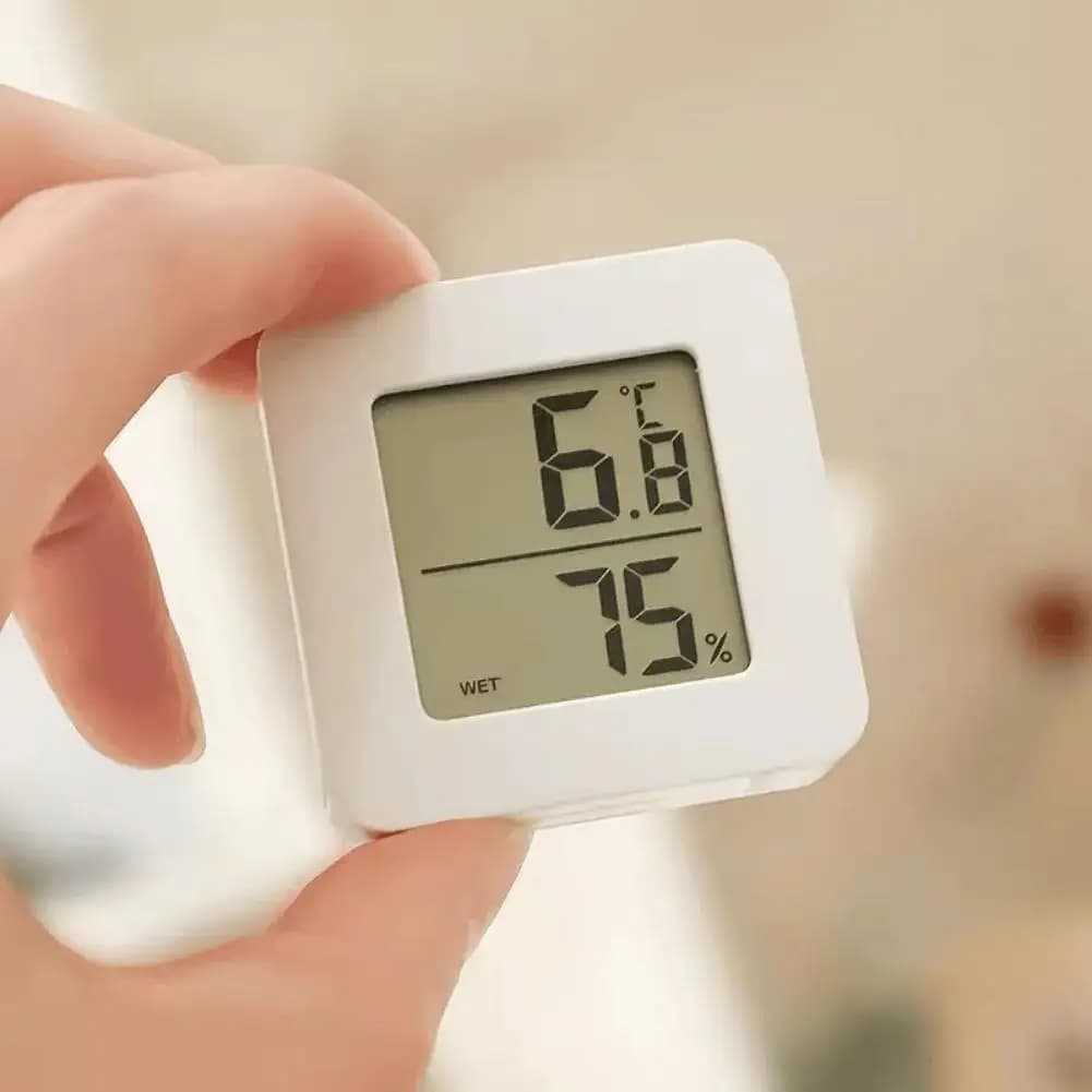New Temperature Meter Gauge for Room Mini Digital Thermometer Hygrometer with Wall Mount Sensor LCD Screen for Home Use