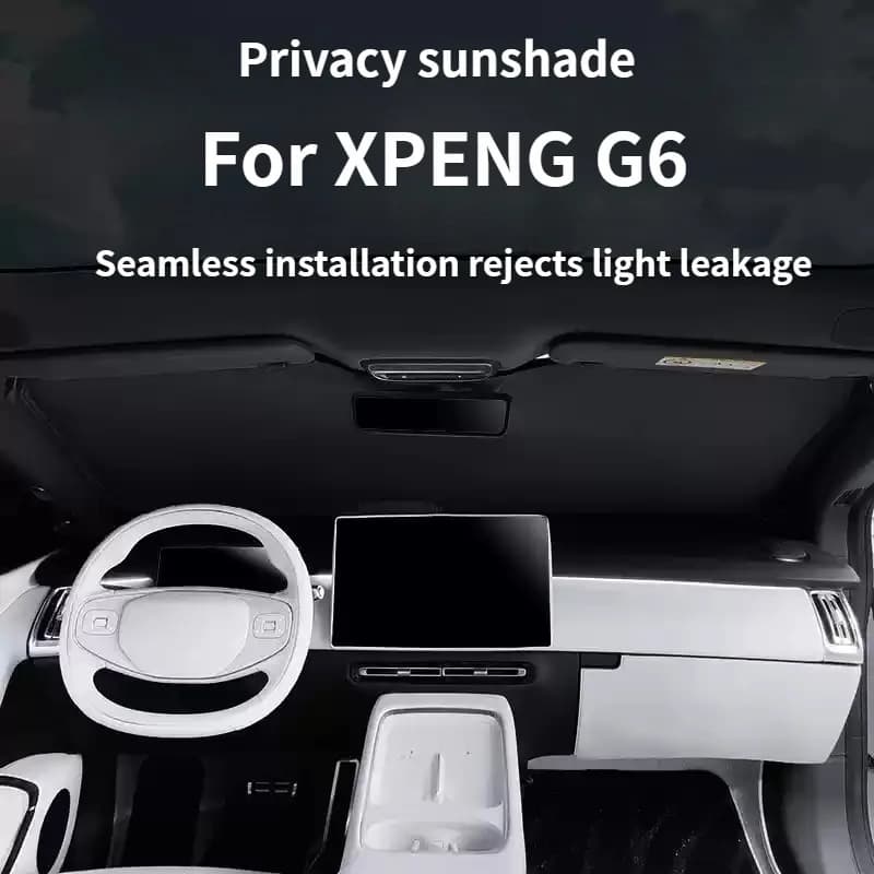 Full Blackout Heat Insulation Window Curtain for XPENG G6 Windshield Sunshade Cover Protector Car Interior Accessories