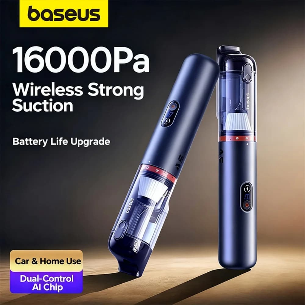 Baseus A5 16000Pa Aspirapolvere per auto senza fili Potente aspirapolvere automobilistico portatile portatile per la pulizia interna dell'auto a casa