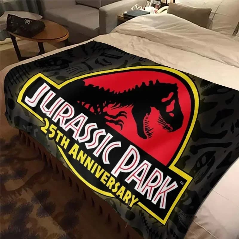 Coperta in peluche Jurassic Park Primeval Forest, morbida e accogliente, con dinosauri, per divano, sedia, letto, regalo per bambini