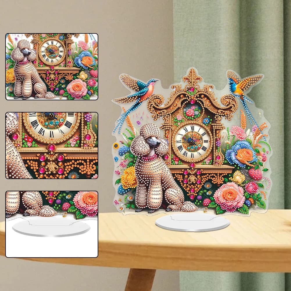 Orologio Creativo con Pittura Diamantata 5D, Kit Fai-da-Te per Decorazione Murale con Cristalli dalla Forma Unica