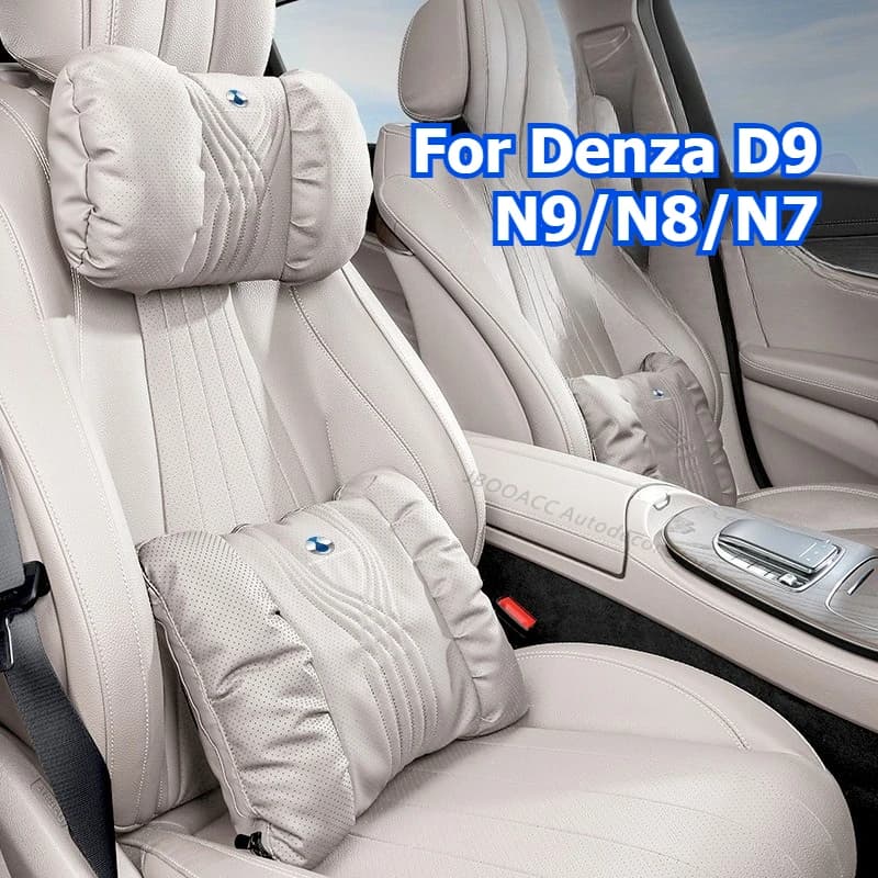 Coperta per cuscino per auto multifunzionale per Denza D9 N9 N8 Cuscino di supporto lombare in pelle nappa Sedile posteriore Coperta riscaldante per dormire