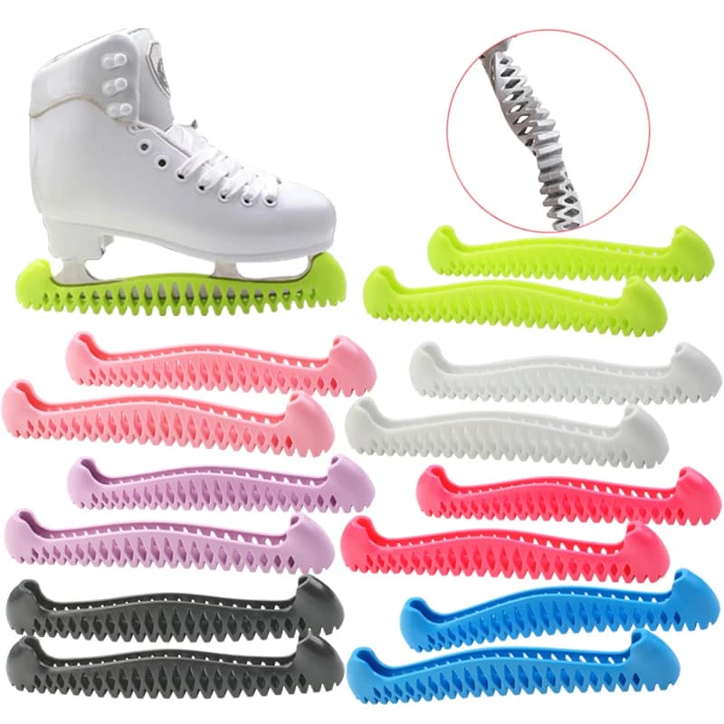 Copertura regolabile per lama di pattinaggio su ghiaccio in TPU Pattini di figura Pattini da ghiaccio Pattini da hockey Prevenire la puntura Manicotto per lama scalabile