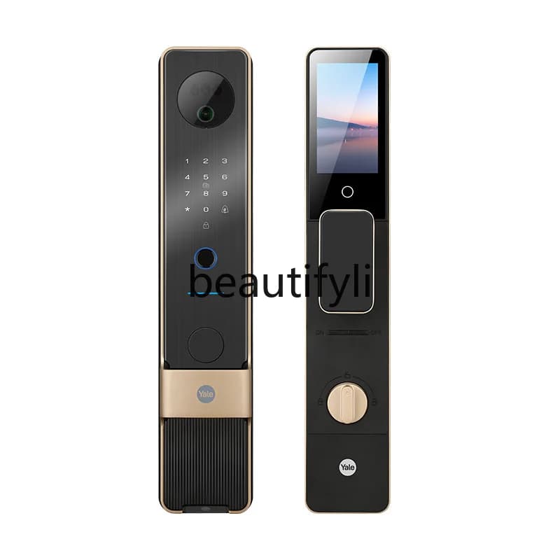 Blocco password per impronte digitali con doppia fotocamera con riconoscimento facciale 3D intelligente per porta di casa