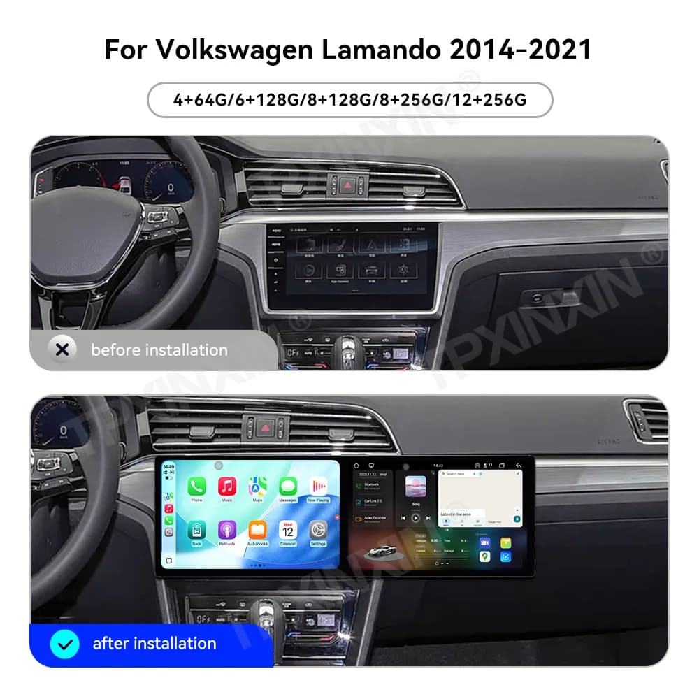 11.5" Dual Screen Android Carplay Car Radio For Volkswagen Lamando 2014~2021 Navigation GPS Car Multimedia Player Head Unit