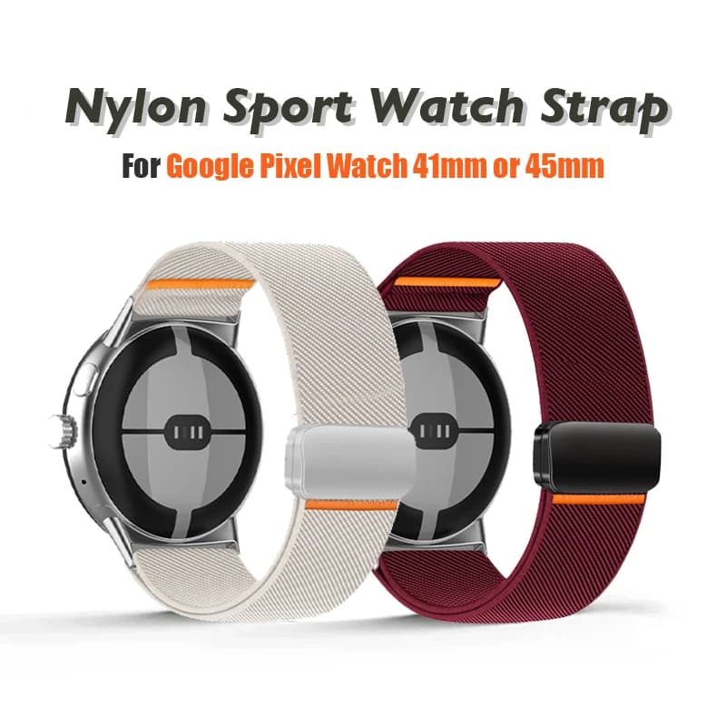 Cinturino magnetico in nylon per Google Pixel Watch 4 3 45mm 41mm Cinturino sportivo per Google Pixel Watch 3 2 1 41/45mm Cinturino di ricambio