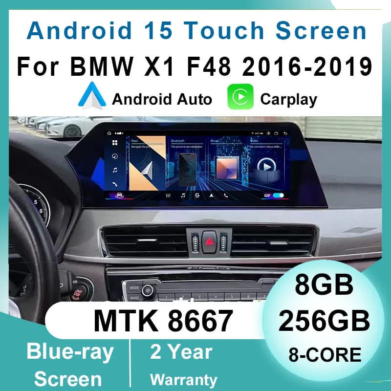 Android 15 8 + 256G Auto Carplay Car Multimedia Lettore Dvd Lama Schermo Per BMW X1 F48 2016-2018 NBT EVO Radio Gps di Navigazione