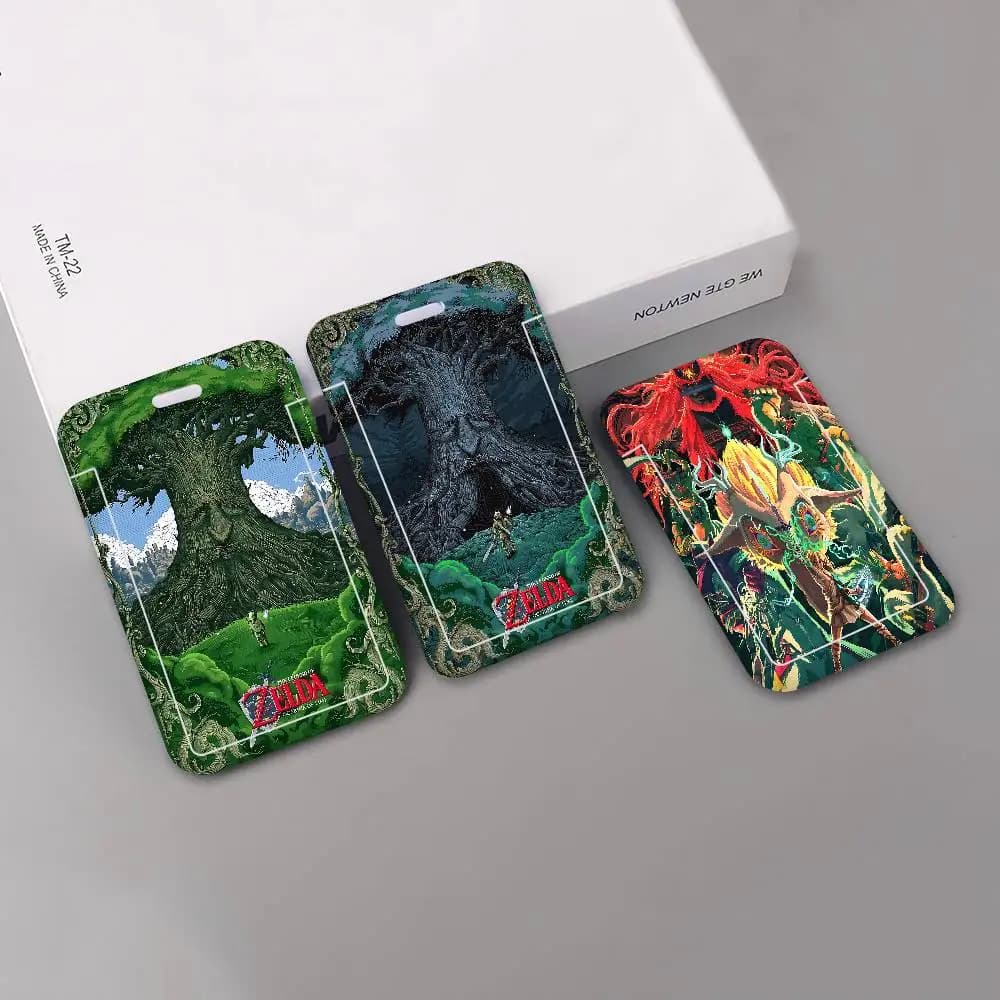 Legend Video Game Z-Zeldas 1Pcs Work Name Card Holders Business Work Card ID Badge Lanyard Holder Men Women ID Business Case