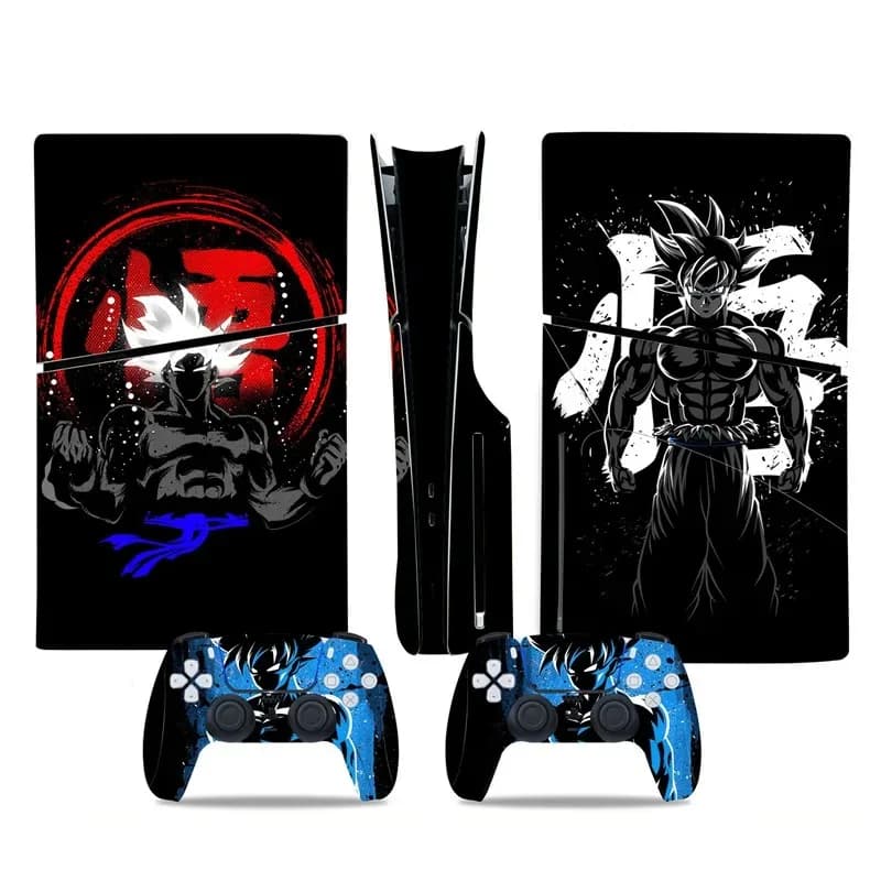 Hot Japanese Anime Dragon Ball Series Goku Vegeta PS5 SLIM CD Version Handsome DIY Stickers Small Gift Anime Merchandise