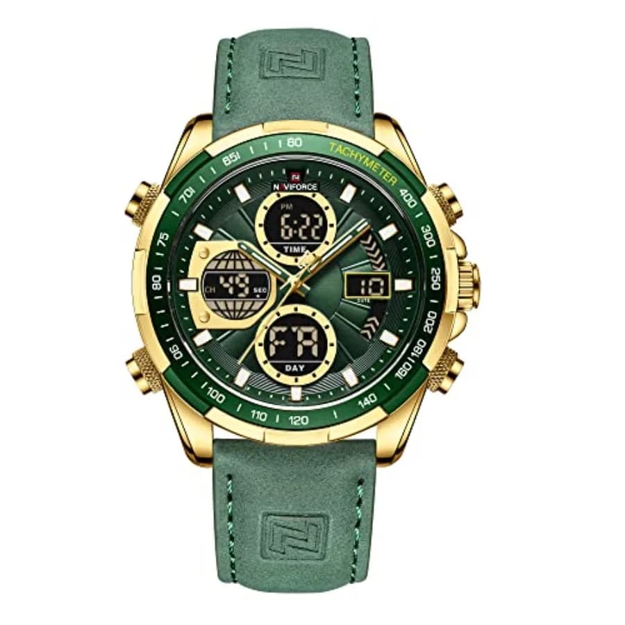 Orologi digitali militari da uomo Orologio analogico al quarzo impermeabile Orologio sportivo multifunzionale in pelle