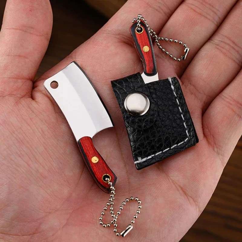 Mini Kitchen Knife Unboxing Portable Blade Small Wine Bottle Opening Paper Cutting Knife Keychain EDC Fixed Blade