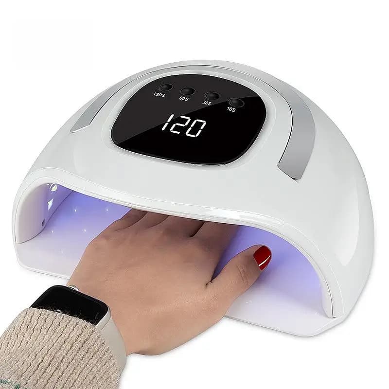 Lampada per Unghie LED ad Alta Potenza, Luce Fototerapica Morbida, Asciugatura Rapida della Colla per Unghie, Non Oscura le Mani, Quattro Modalità, Lampada UV Portatile