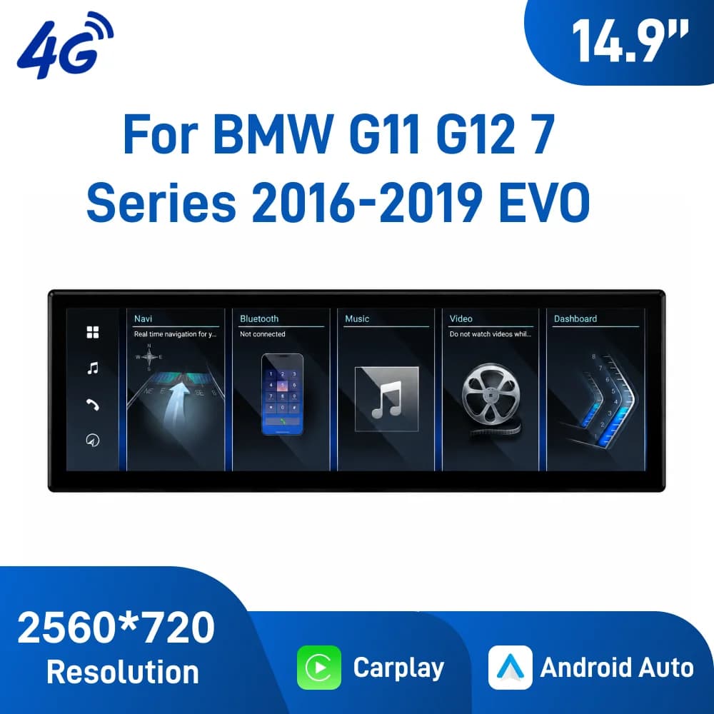 14.9 Inch Android Car Navigation for BMW 7 Series G11 G12 2016-2019 EVO, GPS Multimedia Player, Plug and Play, Touch Screen