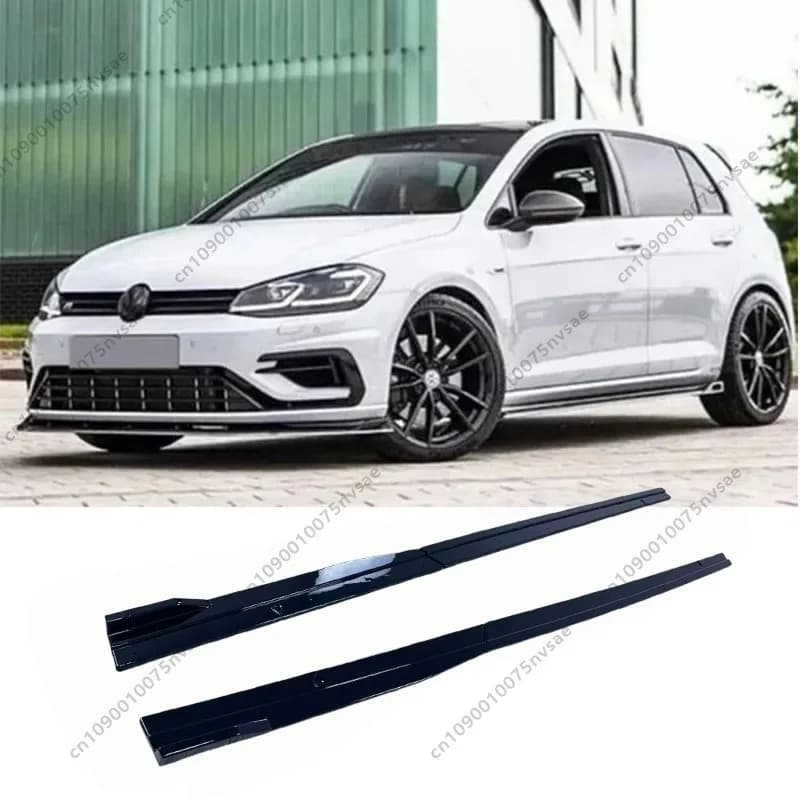For Vw Golf Mk7 Golf Mk7.5 GTI R-Line 2012-2020 Side miniskirt Spoiler Splitter Diffuser 4 pieces Maxton Style Car Lateral skirt Tuning