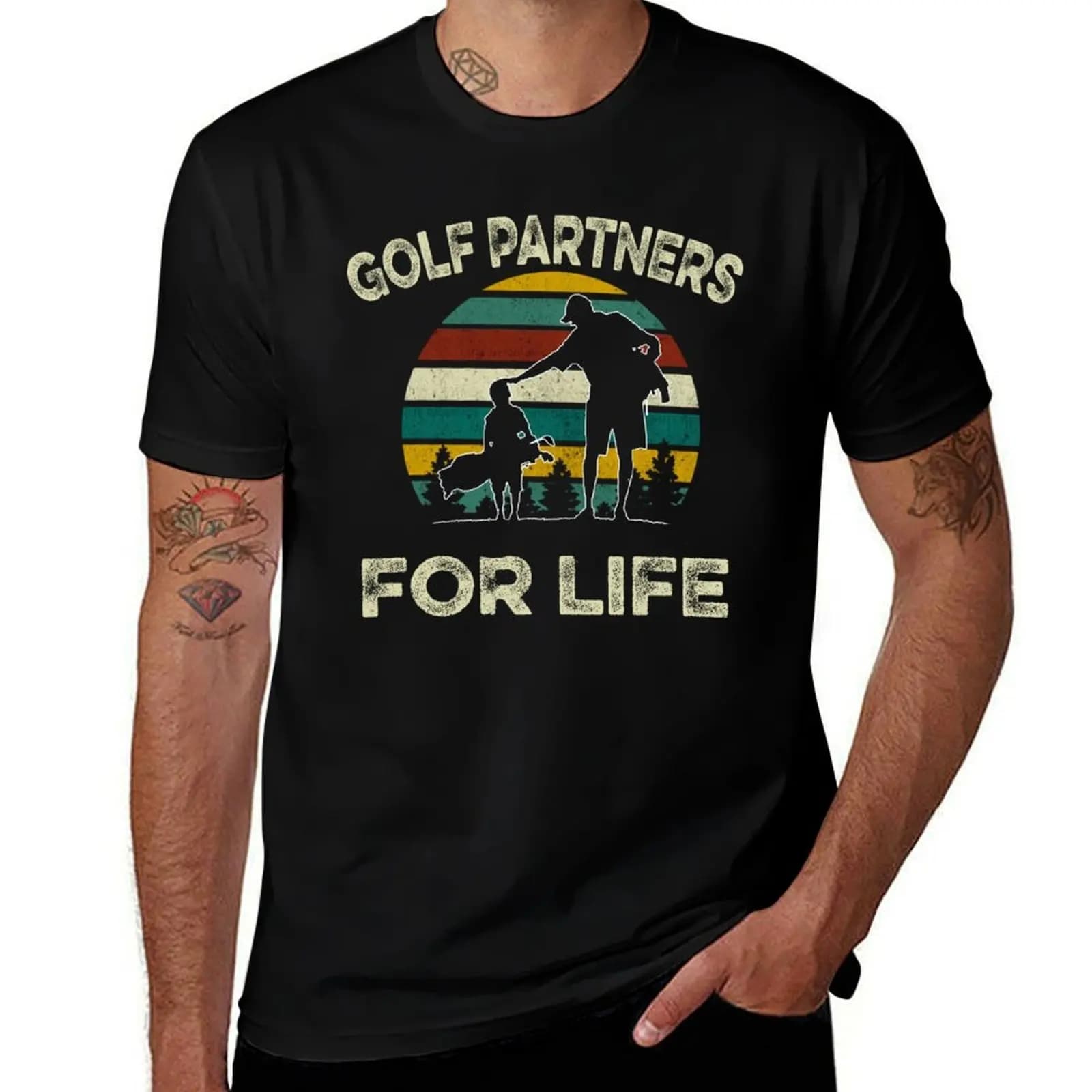Golfing T Shirts Matching Father Daughter Golf Partners For Life Shirts Father's Day Gift Idea Vintage Best Friends Shir T-Shirt