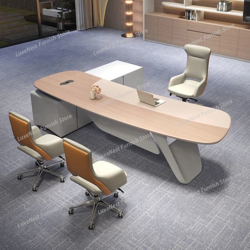 Accessori di Lusso per Gaming, Supporto per Tablet Regolabile, Scrivania Direzionale per Ufficio, Arredamento per Lounge, Postazione di Lavoro Domestica, Scrivania Moderna Stile Century