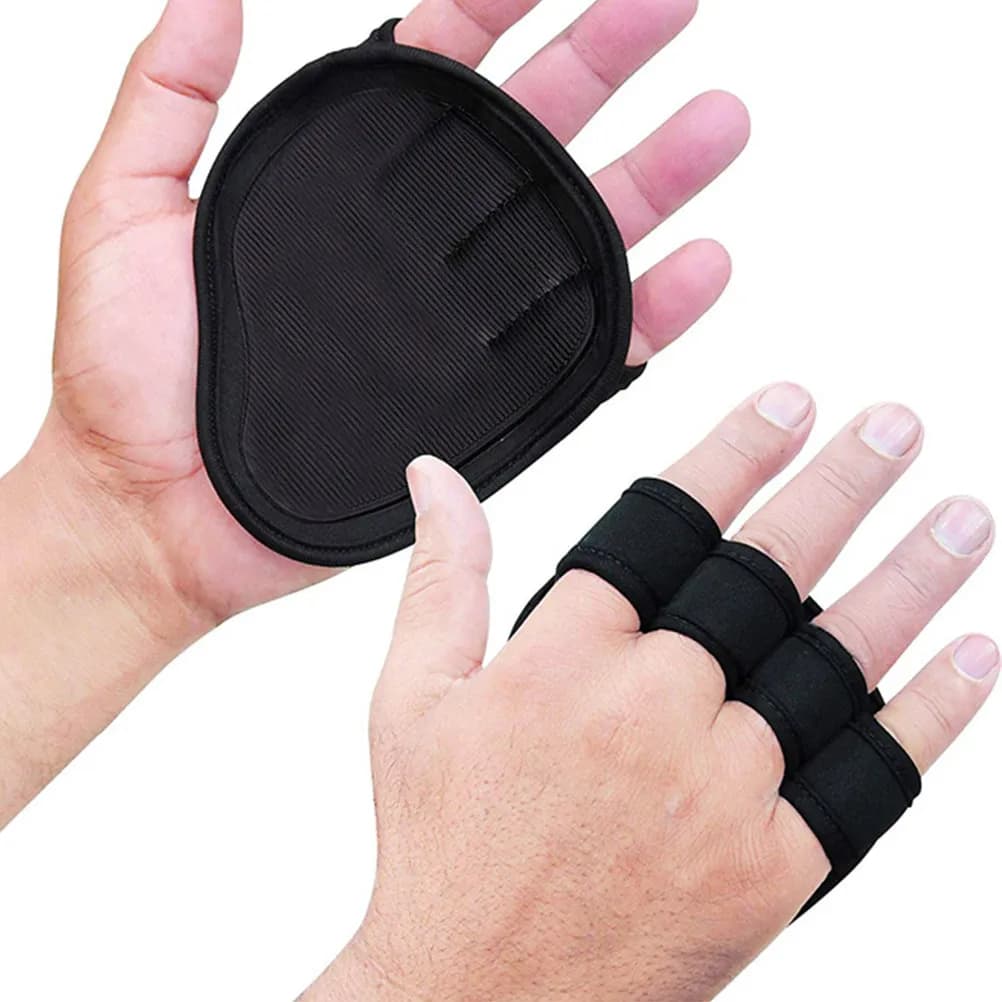 1Pair Non Slip Lifting Palm Pads Breathable Dry Gym Gloves Men Weightlifting Palm Protector Fitness Training Supplies Outdoor