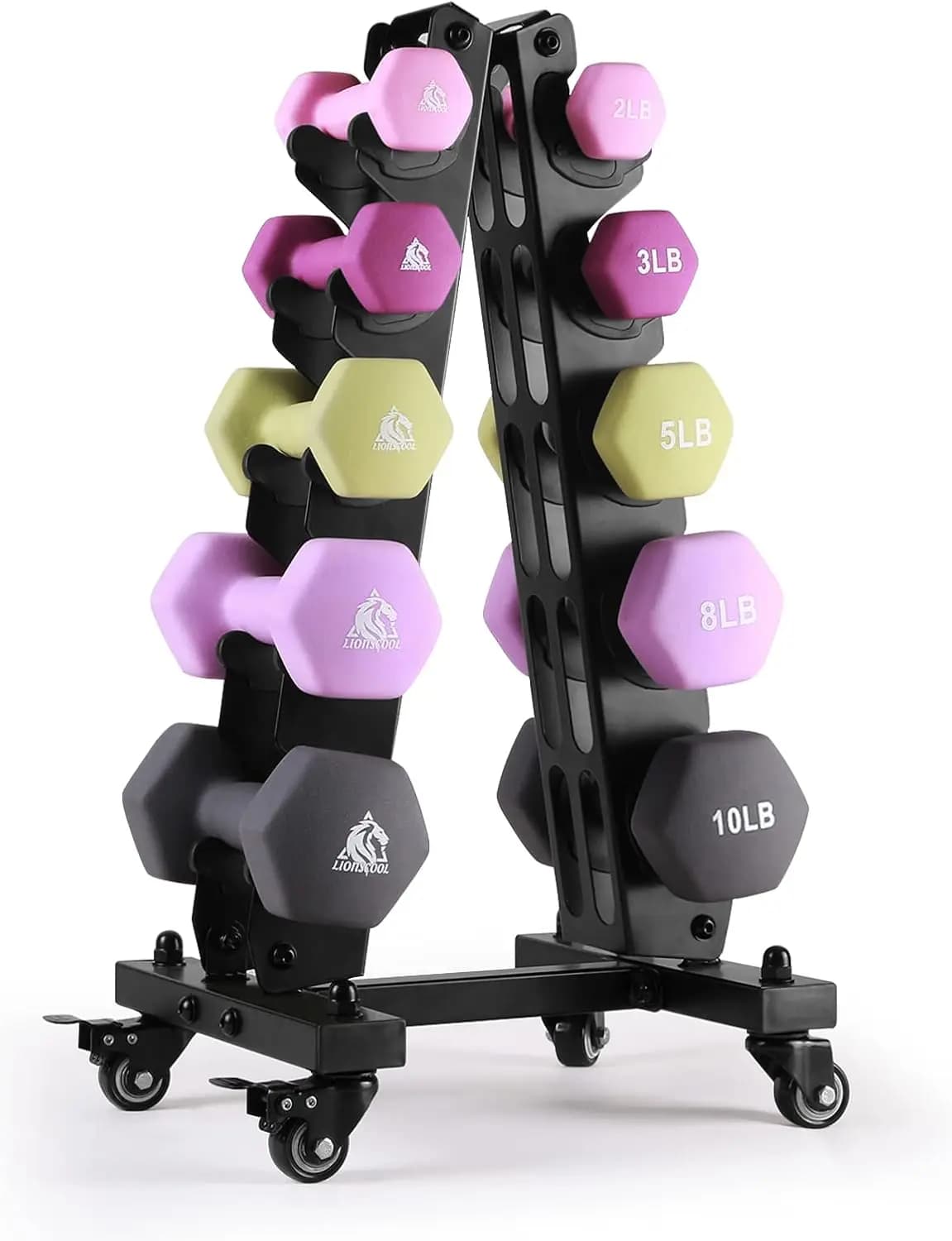 Set of 2 Hex Dumbbells, Anti-Slip Neoprene Coated, Strength Training