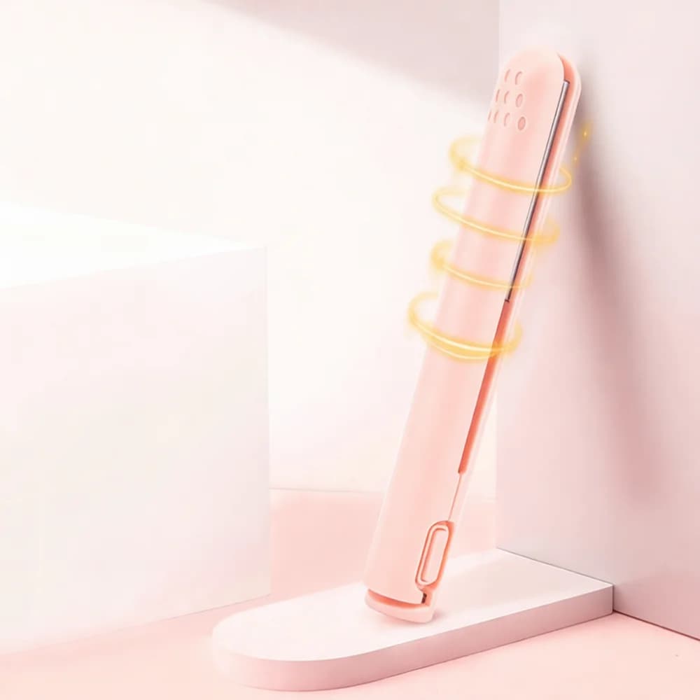 Mini Portable Wireless Ceramic Hair Curler Straightener USB Powered Styling Appliance Adjustable Temperature Hair Care Tool