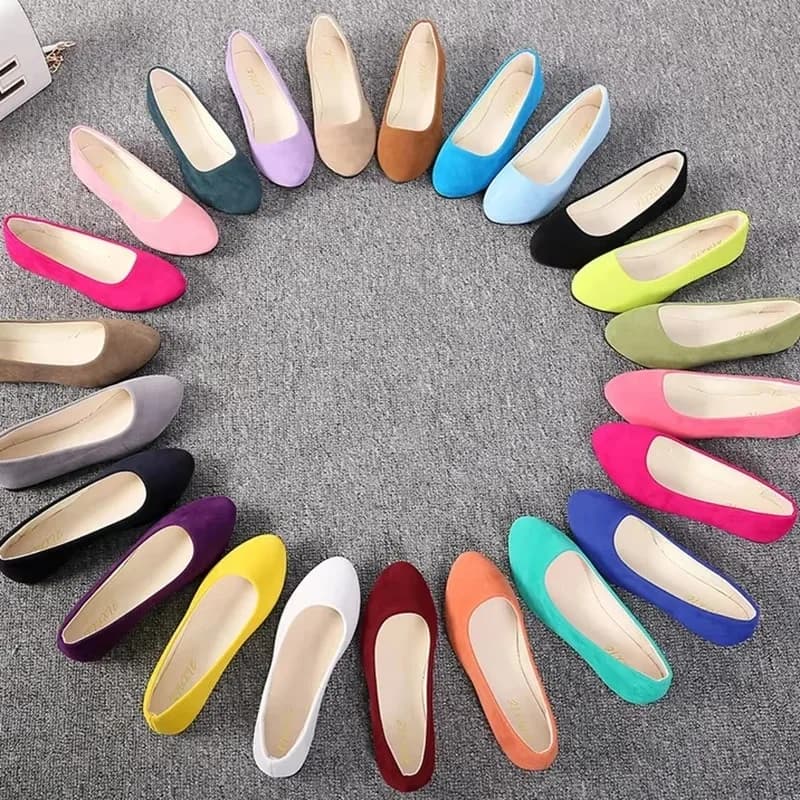 YNPO Ballerine da Donna Casual con Punta Tonda, Mocassini in Pelle Scamosciata, Eleganti e Morbidi, Scarpe da Mamma