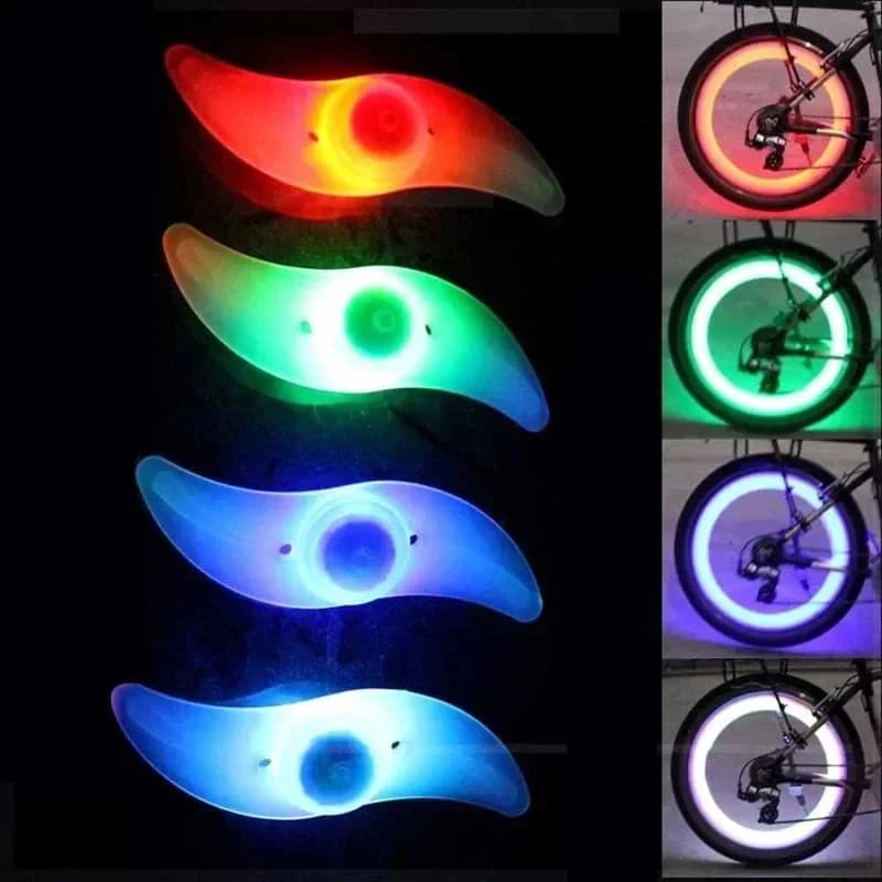 1/2/4 Pezzi Luce Impermeabile per Raggi Ruota Bici, Lampada LED 3 Modalità per Pneumatici, Luce di Sicurezza Lampeggiante, Facile da Installare, Accessori Bici