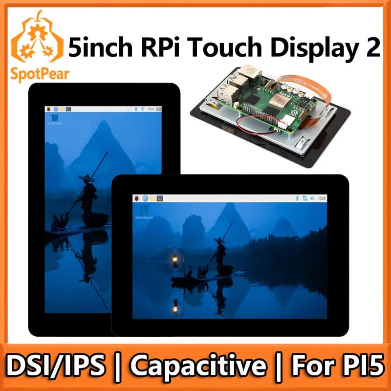 Display touch Raspberry Pi da 5 pollici 2 Schermo LCD DSI/MIPI originale ufficiale da 5 pollici 720x1280