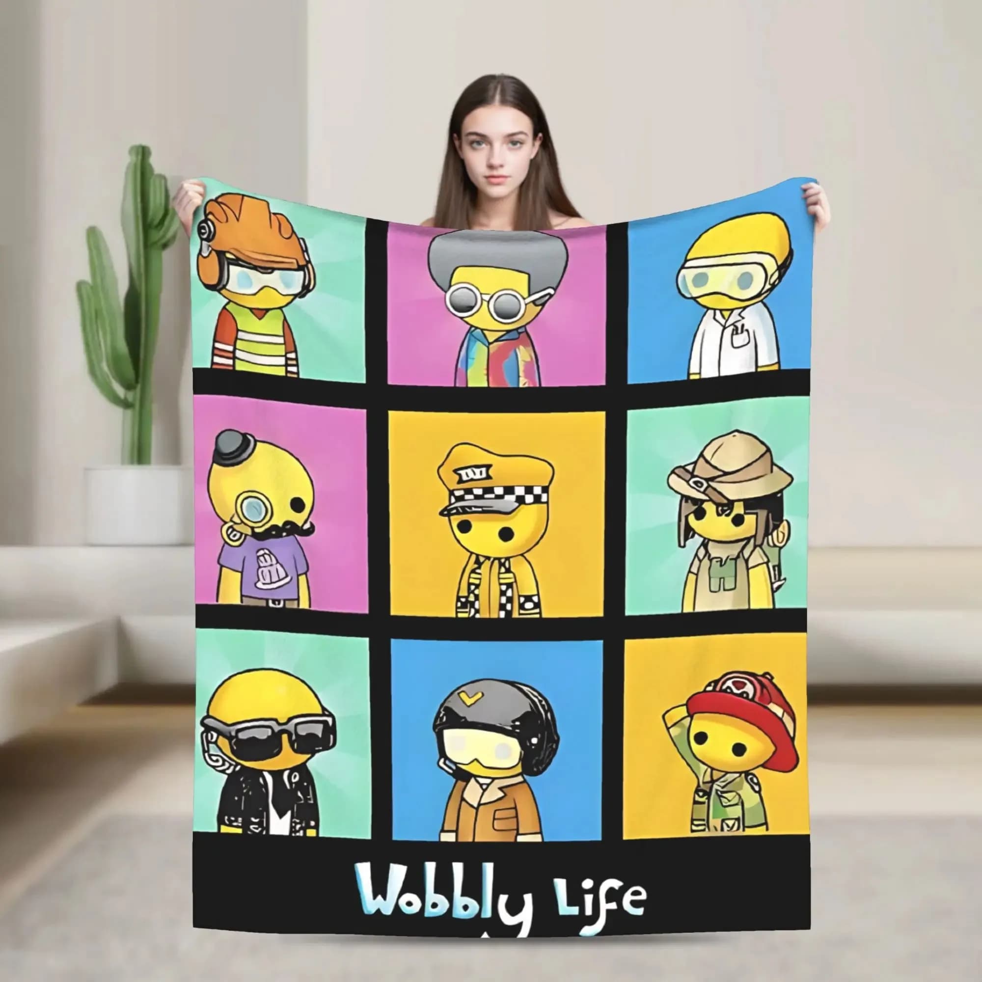 Wobbly Life Sandbox Game Blankets Quality Soft Warm Bedding Throws Spring Camping Home Decor Graphic Bedspread