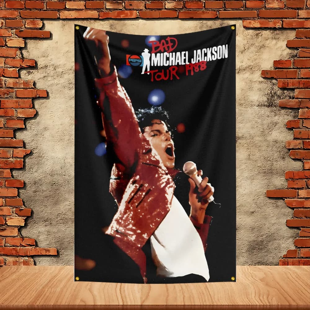 90X150ft Michael Jackson Band Party Flag Polyester Printed Flag Banner Tapestry for Garden Garage Decoration Concert Flag