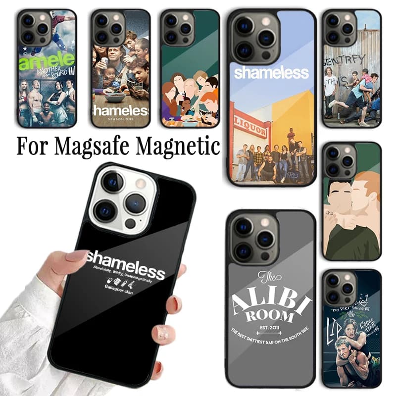 Cover per iPhone Serie Shameless TV per iPhone 17 AIR 16 15 14 13 12 11 Pro Max Plus, custodia magnetica wireless Magsafe