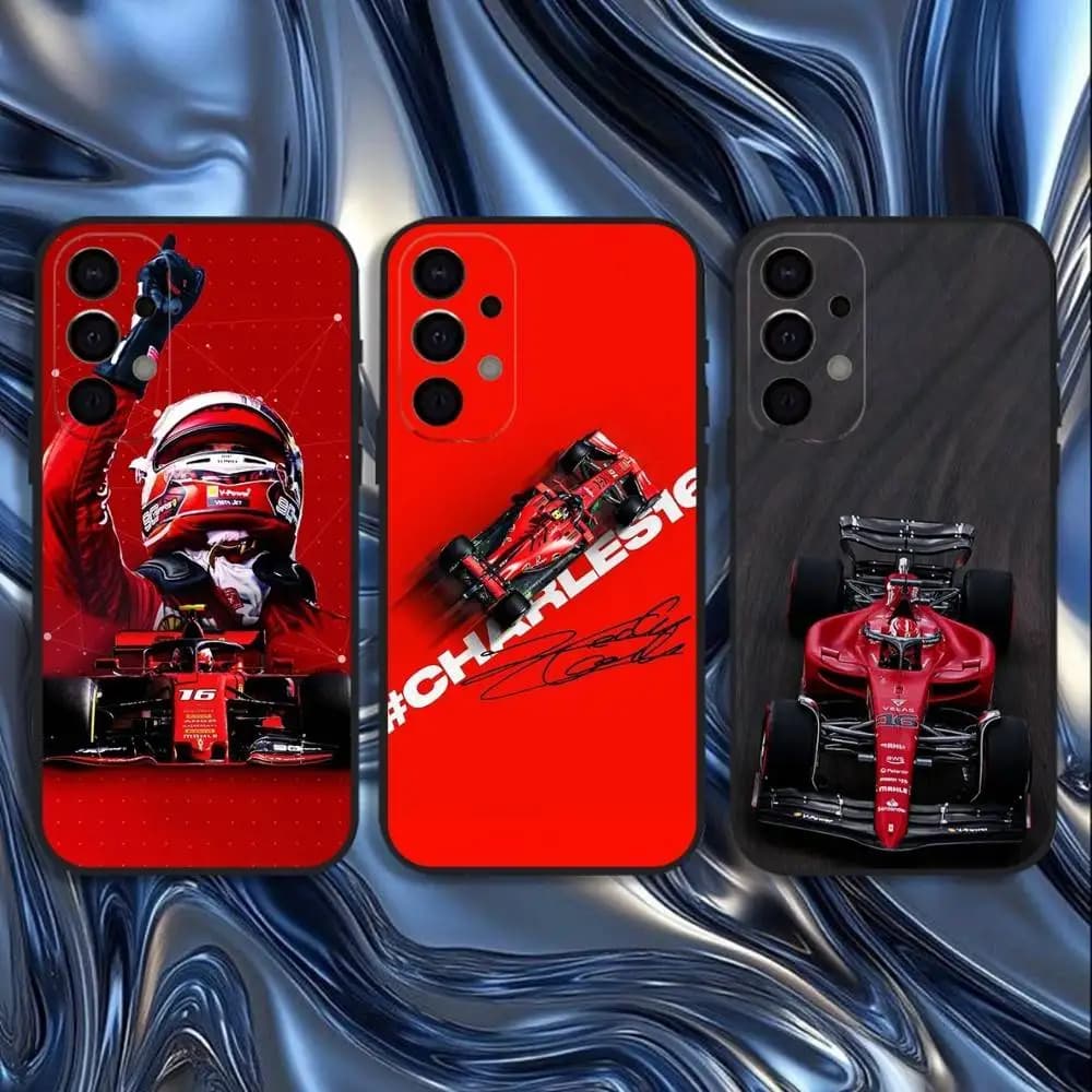 Custodia per telefono C-Charles Leclerc 16 F1 per Samsung S25,S24,S21,S22,S23,S30,Ultra,S20,Plus,Fe,Lite,5G Cover nera