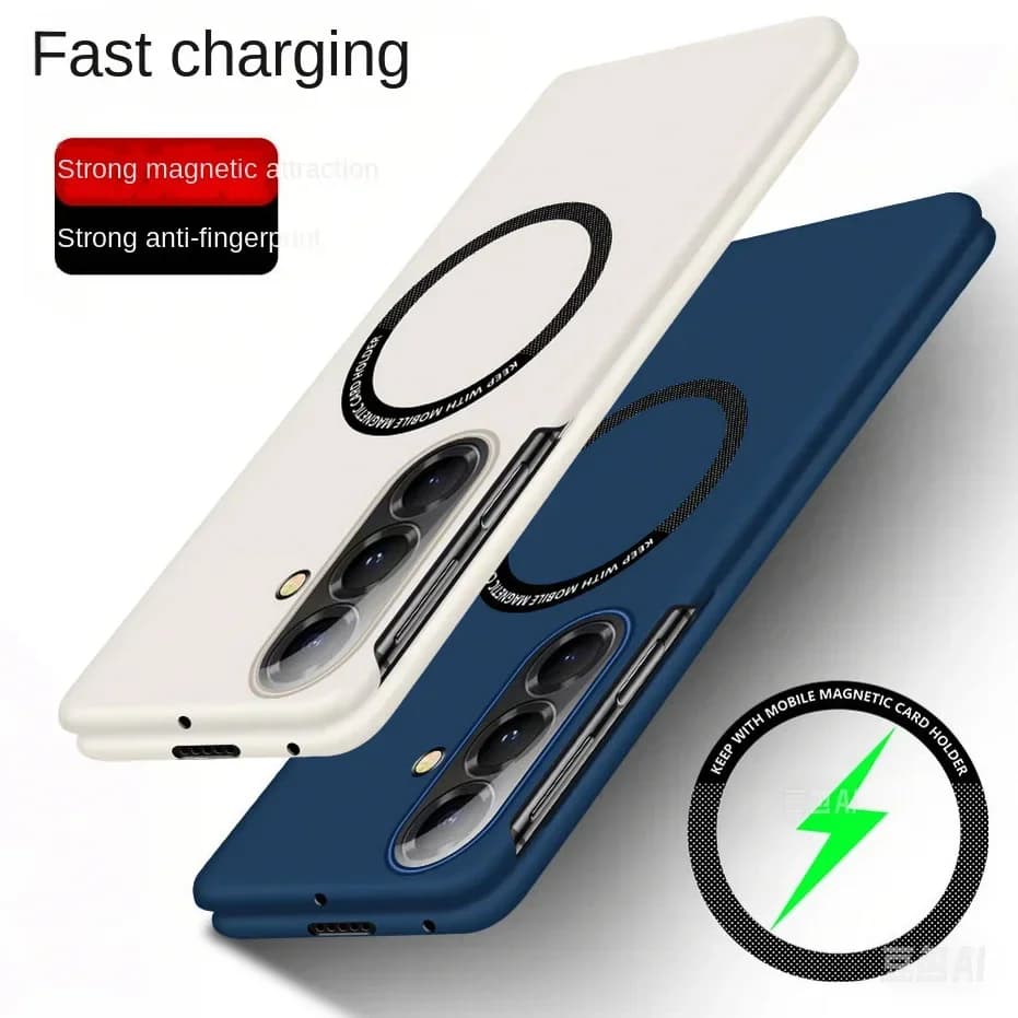 Custodia Magsafe senza cornice ultrasottile Business Sle per Samsung Galaxy Z Fold 7 6 5 4 3 Custodia protettiva antiurto con ricarica rapida rigida
