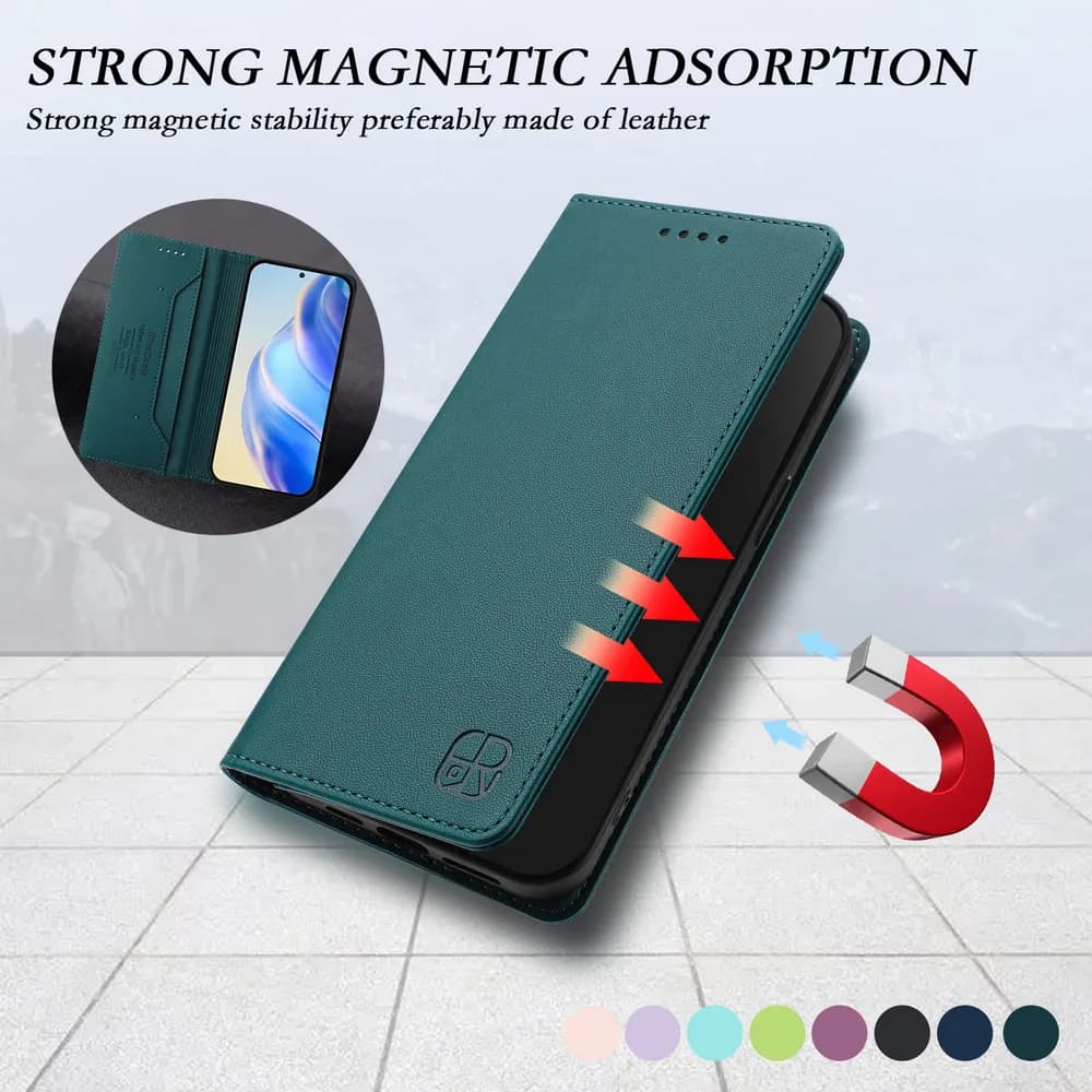 Custodia a libro in pelle con blocco RFID per iPhone 17 Pro Max 5G 2025, Cover di lusso per iPhone 17 Air, Custodia per iPhone 17 Plus