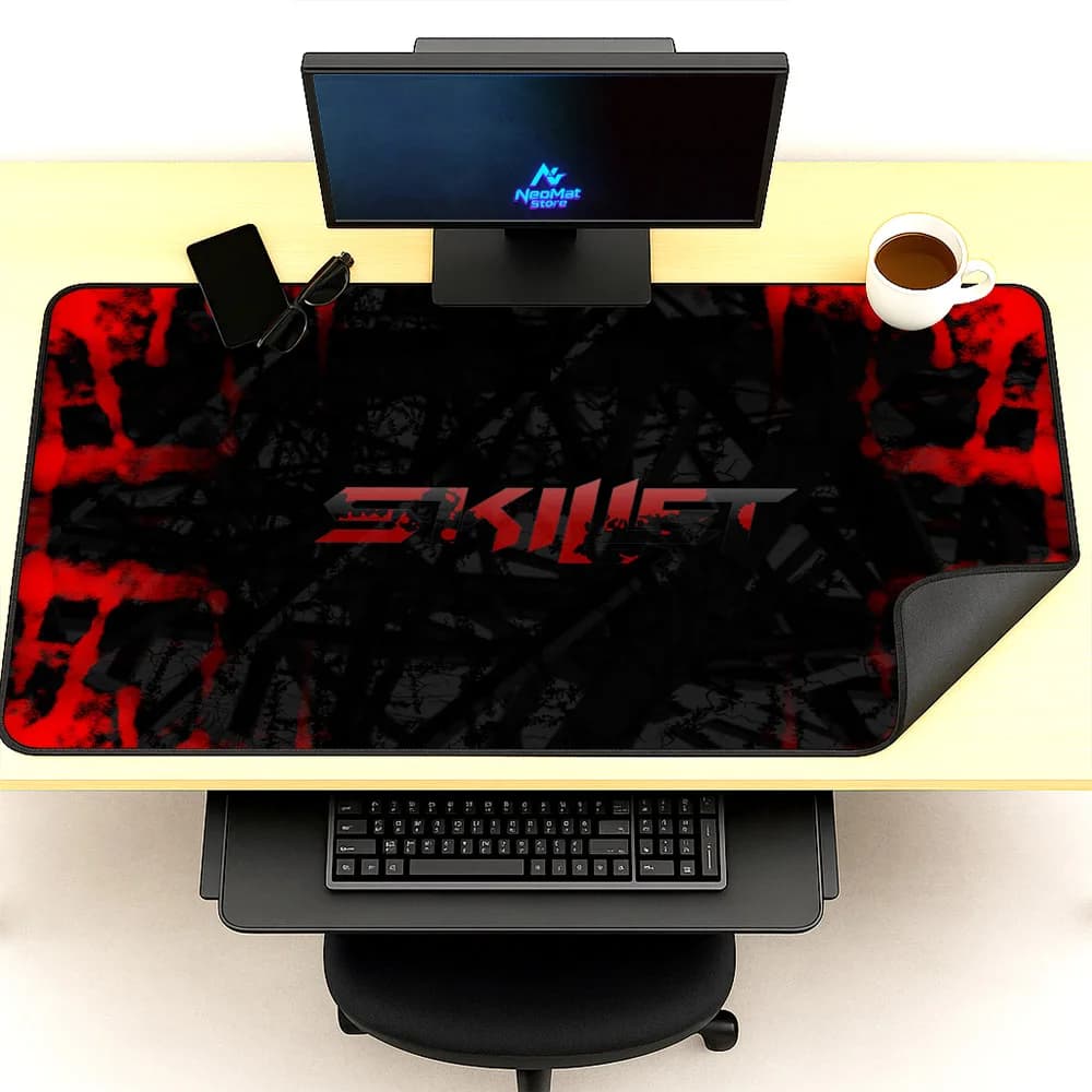 Tappetino da scrivania 180 cm Tappetino per mouse nero e rosso Tappetino da tavolo per giocatori Tappetini da poker 160x80 Tappetino per mouse 1600x600mm Dimensioni personalizzate Tappetino per mouse da gioco di grandi dimensioni Pc