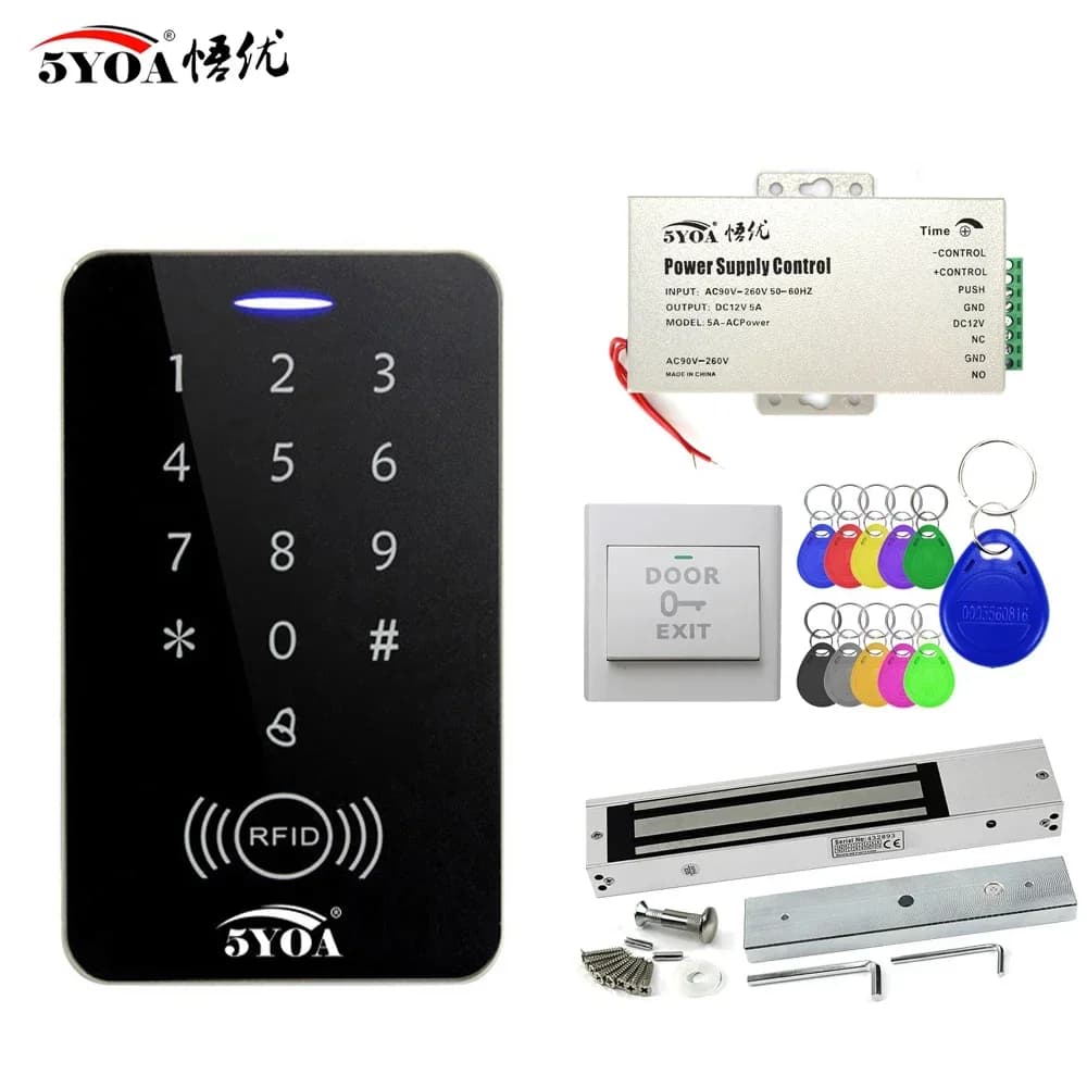 5YOA Sistema di controllo accessi RFID Apriporta elettronico sicuro Set digitale per garage domestico Kit serratura magnetica elettrica intelligente