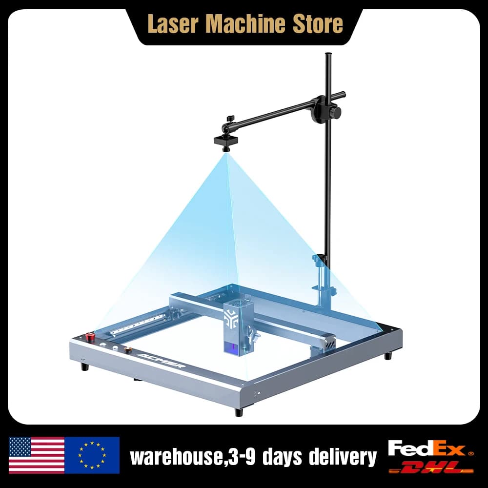 ACMER A500 Macchina fotografica per incisione laser Lightbrun Supporto per posizionamento preciso Tuta per registrazione video con incisori laser al 95% nel mercato
