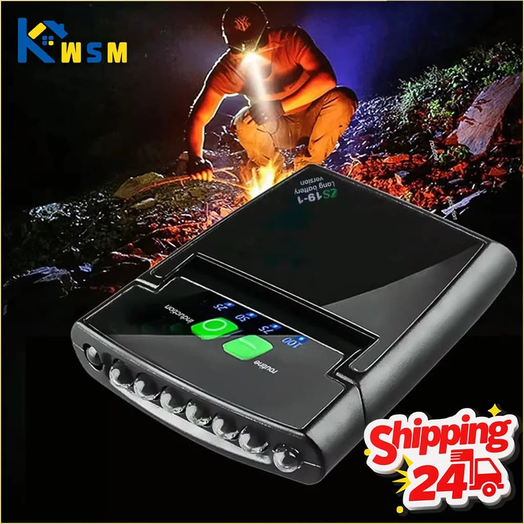 Super Bright Waterproof USB Rechargeable Night Fishing Lamp Motion Sensor for Camping Lamp with Clip on Cap Light