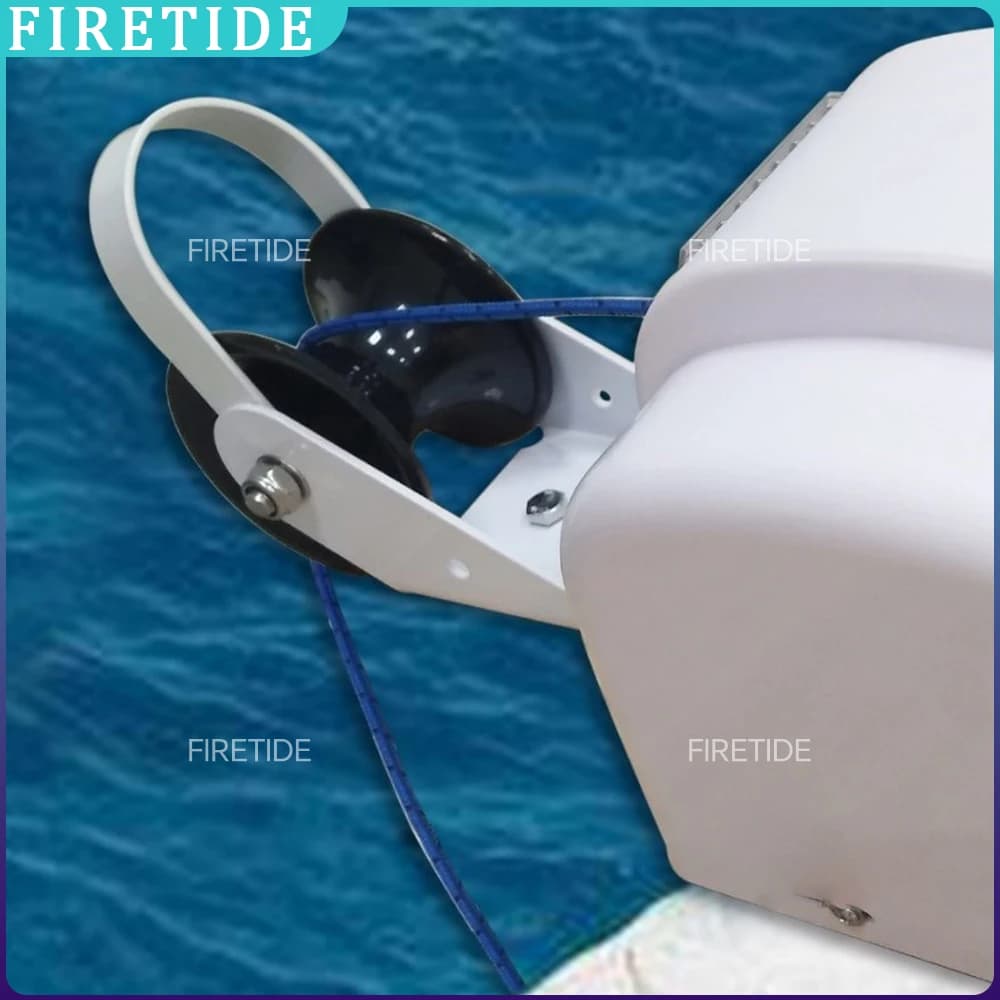 Verricello di ancoraggio elettrico per barche da 45 libbre Kit di guinzuola per barche marine per acqua salata da 12 V con telecomando e staffa per ancoraggio a caduta