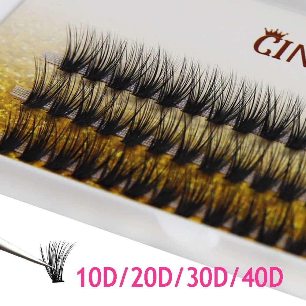 30D/40D Cluster Faux Eyelashes FAI FROM TE Auto Blower Eyelash Extension Individual 8-16mm Eyelashes Supplies Drop Transport