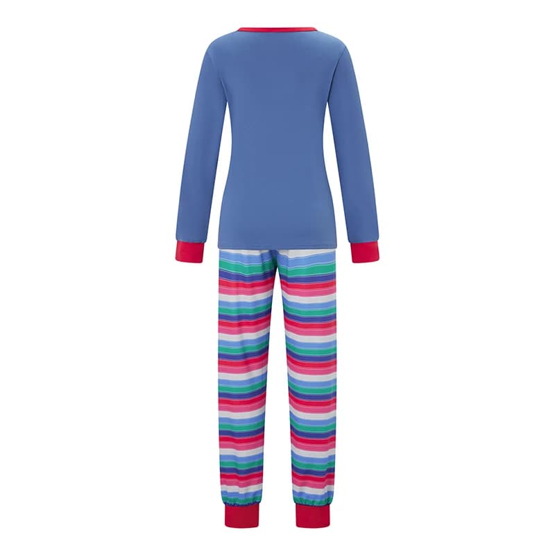 Matching Family Pajamas Set Cozy Long Sleeve Tops with Plaid Bottoms Sleepwear Loungewear for All Ages