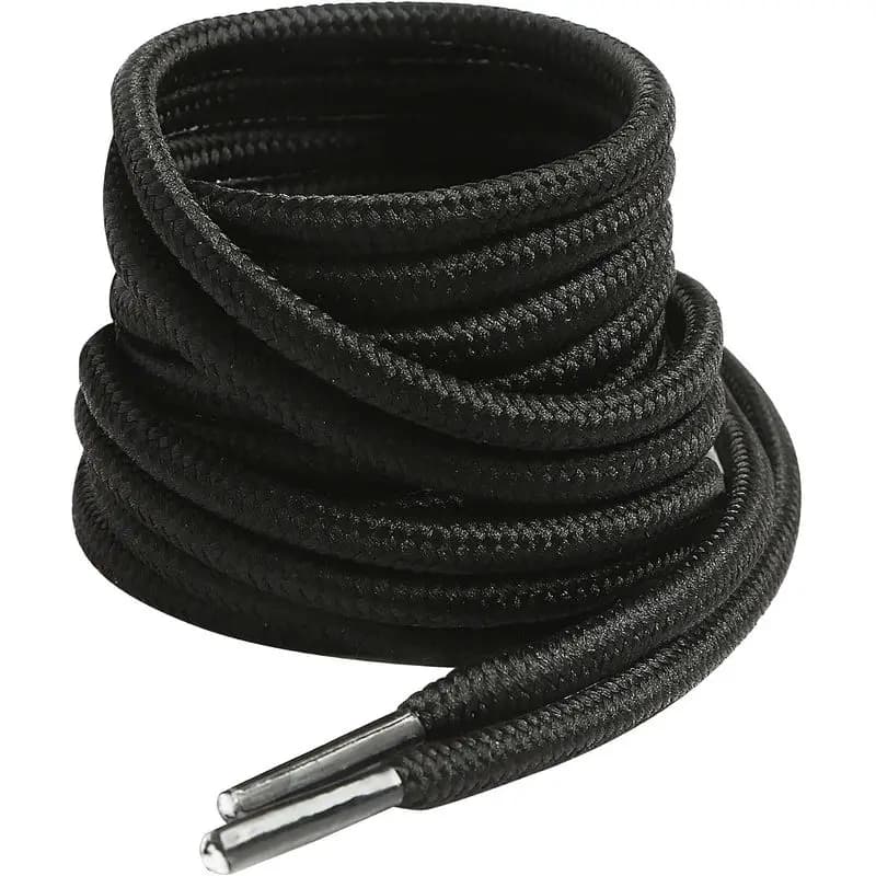 Round Boots Laces, 130mmlength4mm Diameter Work & Hiking Shoe Laces for Boots | Men Women Replacement Shoelaces, Heavy Duty, hj