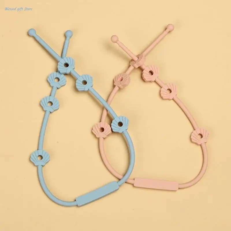 Catena antigoccia per massaggiagengive Catena per ciuccio Catena in silicone Catena per succhietto per capezzoli per neonati per