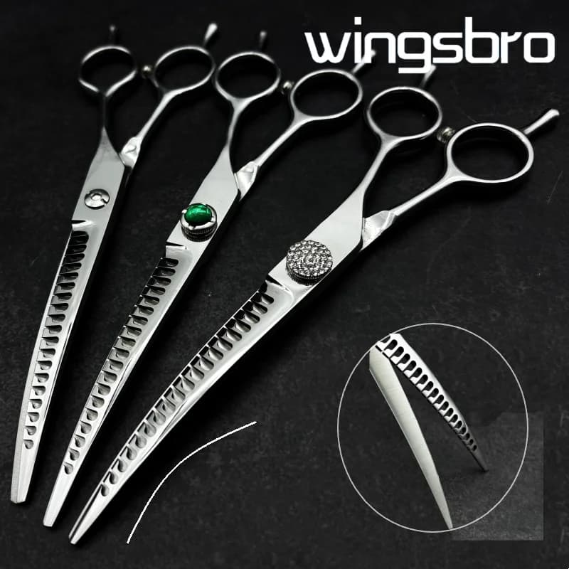 High-end Dog Hair Trimming Scissors Pet Grooming Curved Shears Dog Beauty Grooming Scissors Pet Groomer