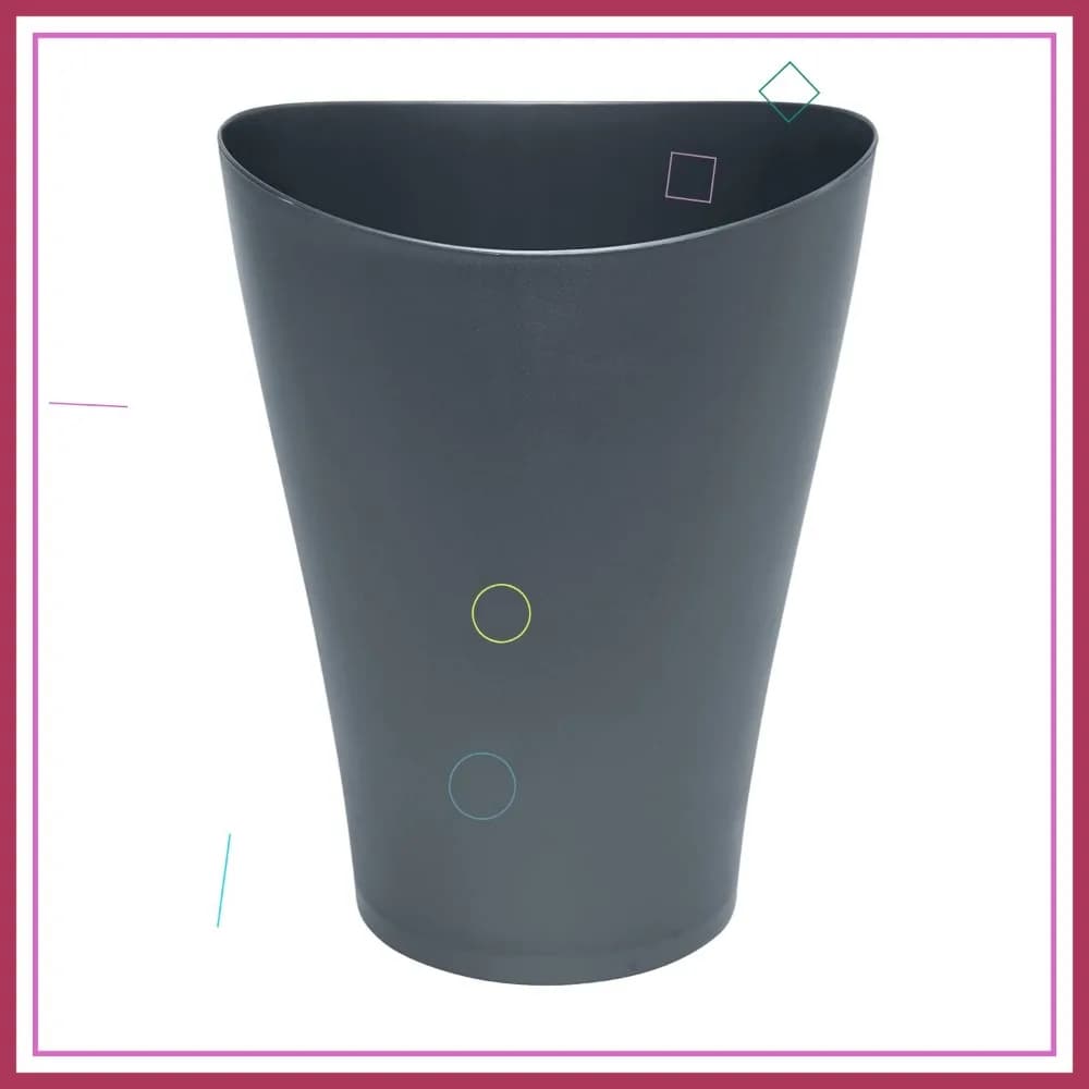 Piccolo cestino per rifiuti in plastica da 2,25 galloni per bagno, cucina, ufficio - blu canna di fucile, durevole e versatile