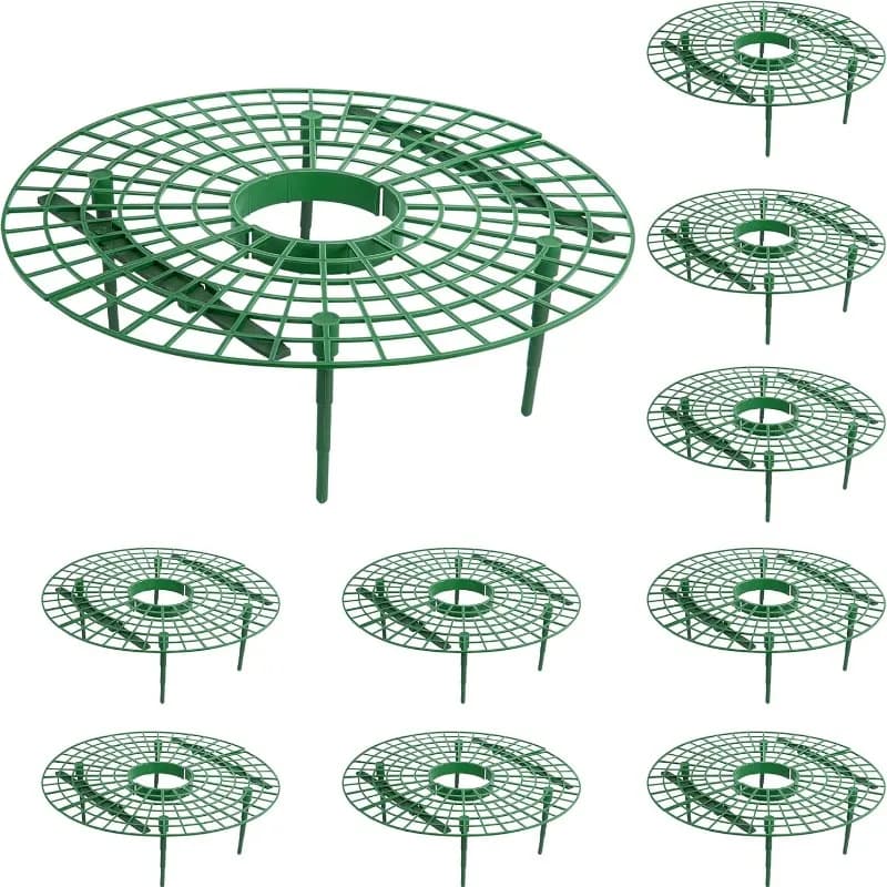 Support for Strawberries A34R - 10 Pieces Plastic, Half Moon Braided, Garden Tools for Balcony and Vases